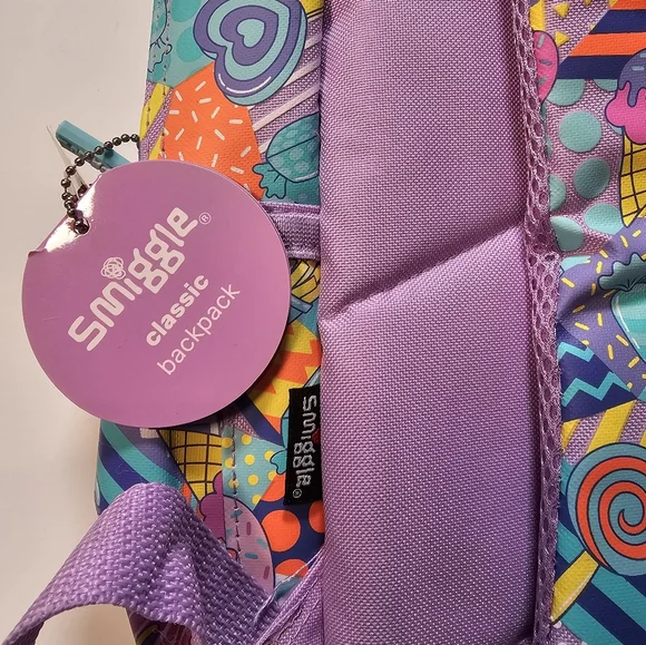 Smiggle Big Girls' Bag Backpack Lilac - Candy Donuts